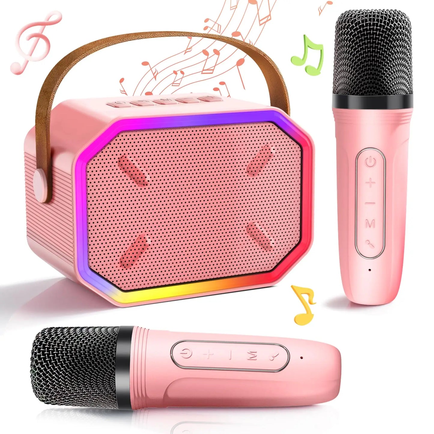 RIVGOTCN Kids Karaoke Machine Portable Bluetooth Speaker