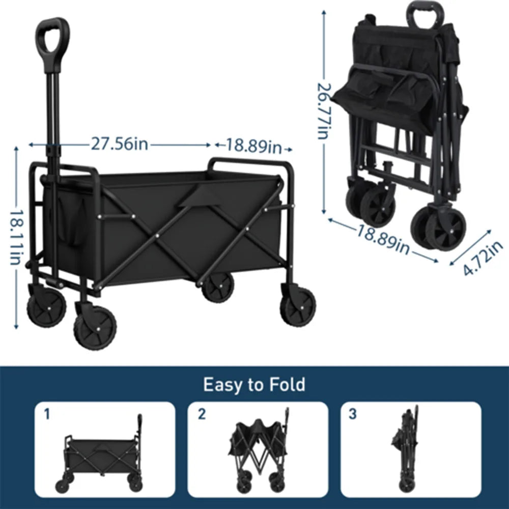 Foldable Garden Wagon Cart Trolley Utility Portable