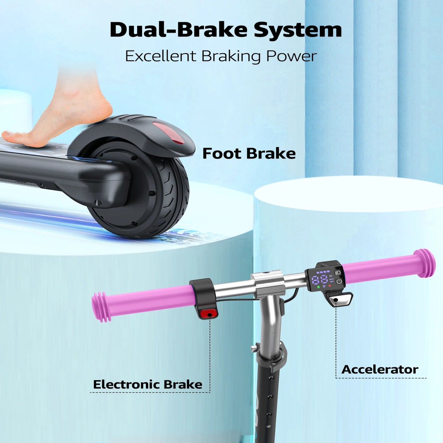 GYROOR H30 Max Kids Electric Scooter With LED Display