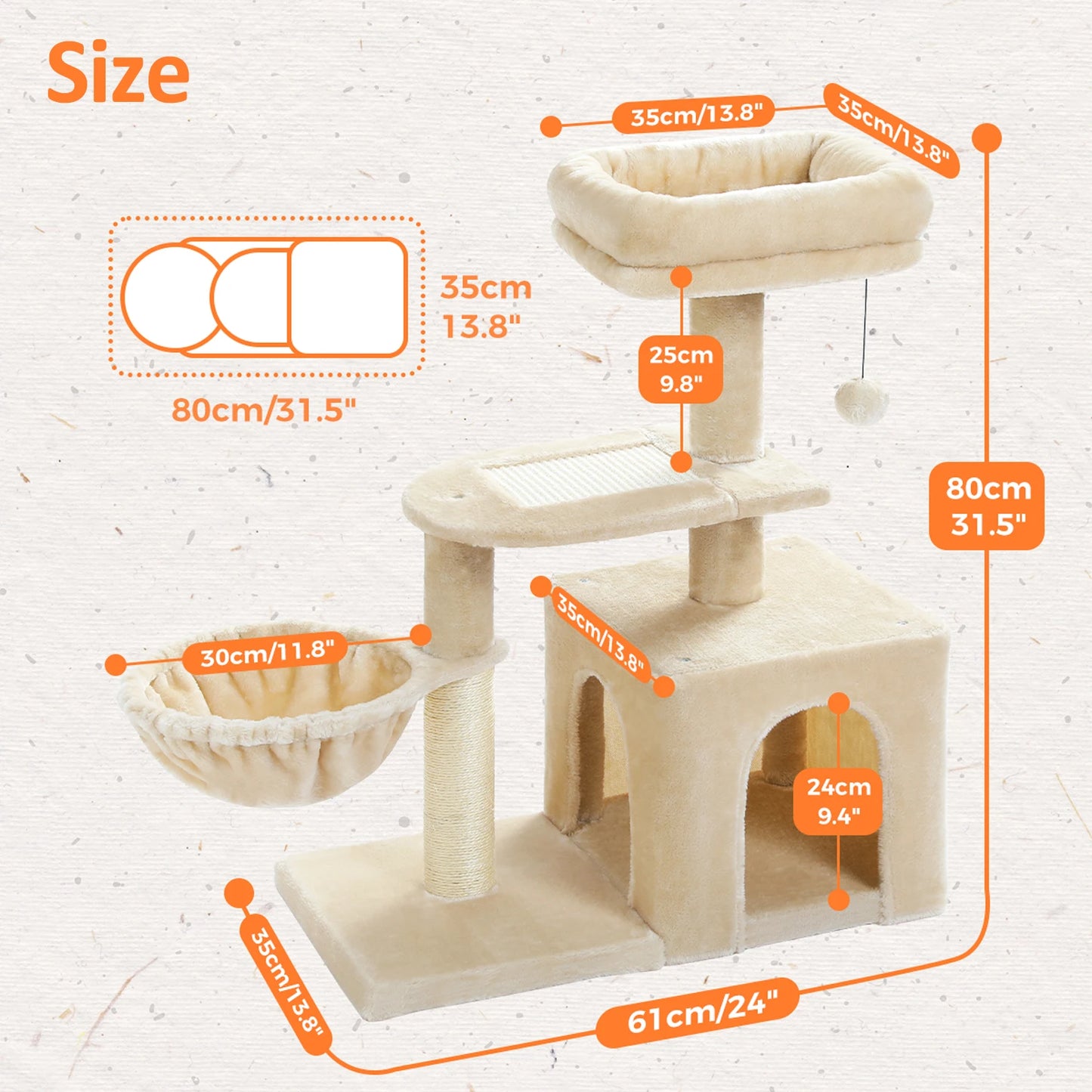 PAWZ Road Cat Tree Indoor Two Styles Scratching Posts