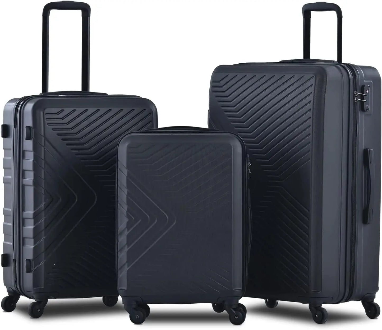Travelhouse Luggage Set Three Piece Spinner TSA Lock