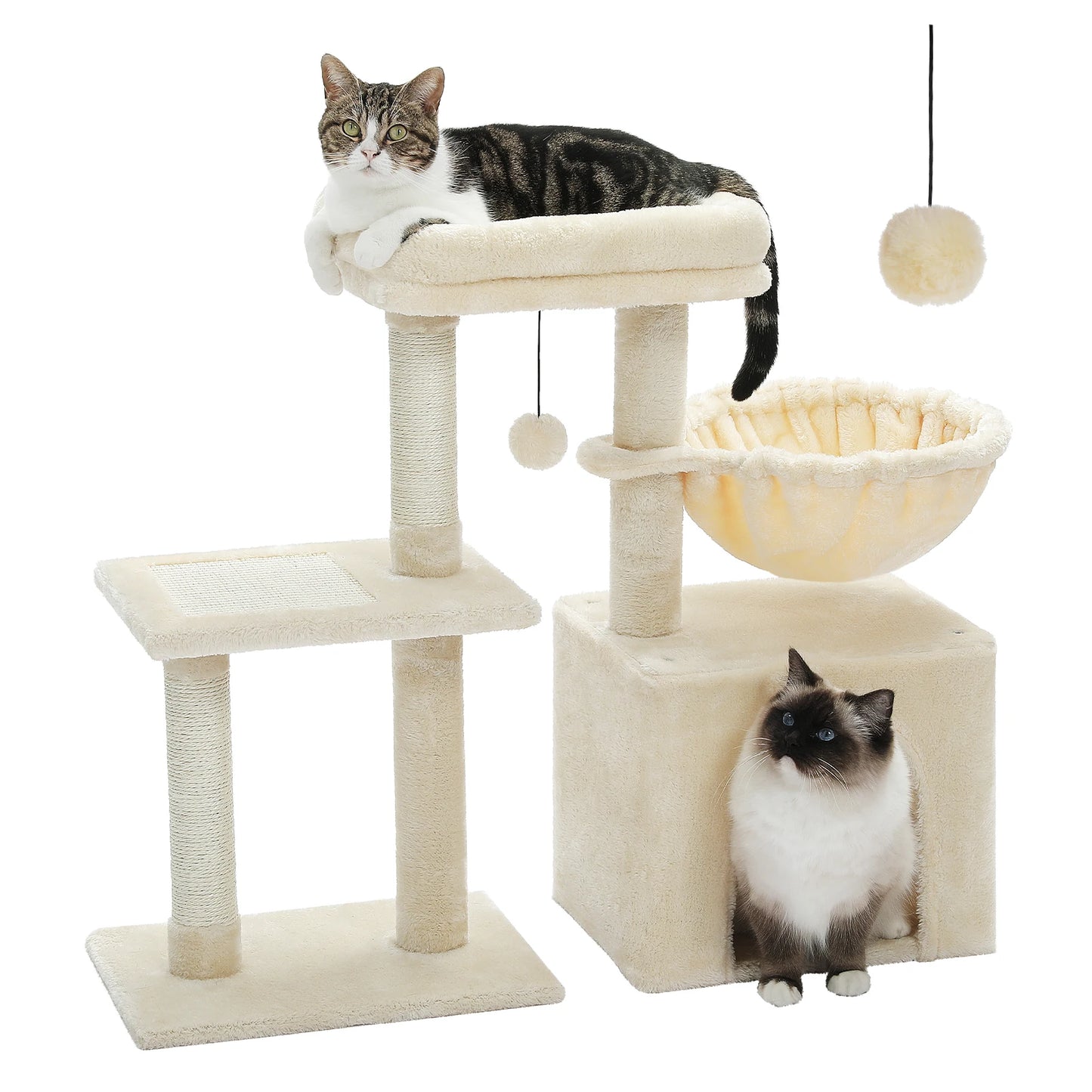 PAWZ Road 2in1 Cat Tree With Sisal Scratching Hammock
