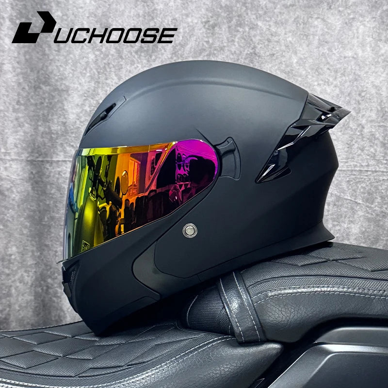 Uchoose DOT Modular Full Face Helmet With Flip Up Visor