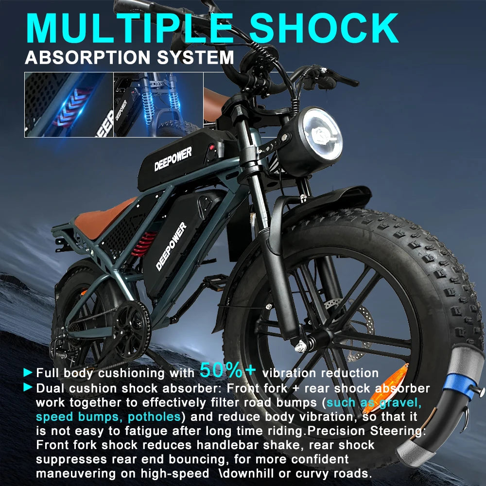 IDOTATA QS7 Electric Bike For Adults 1000W Dual Battery