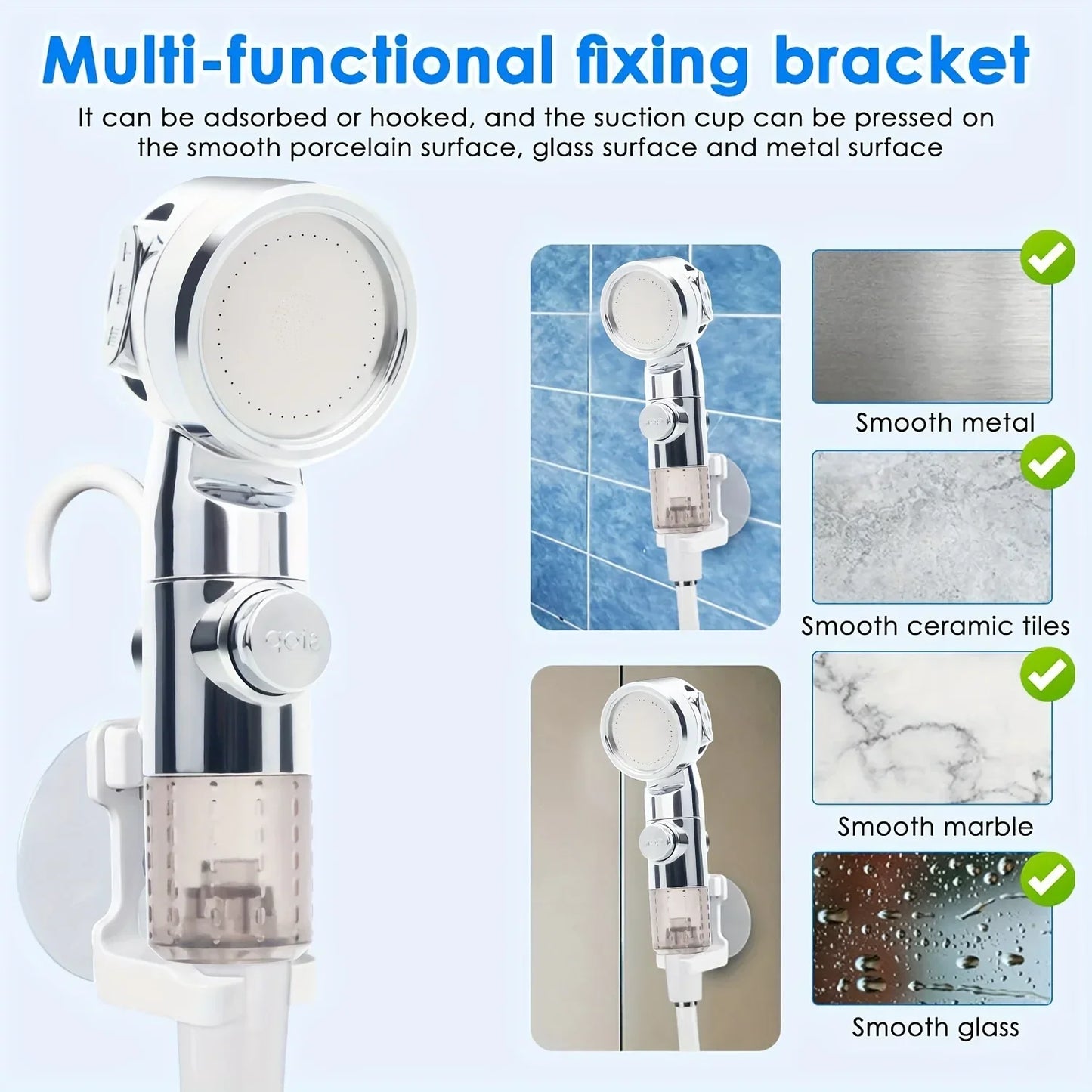 Portable USB Rechargeable Shower Head Garden Hose Nozzle