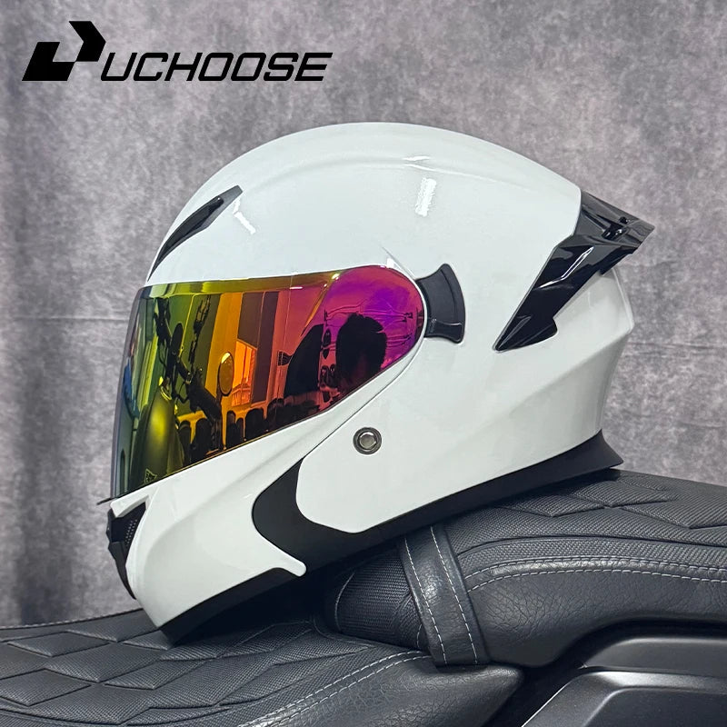 Uchoose DOT Modular Full Face Helmet With Flip Up Visor