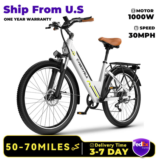 1000 Peak E Bike For Adults Removable Battery 26 In 7 Speed