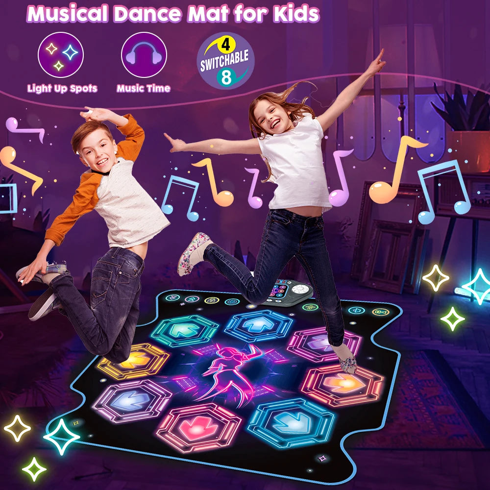 VATOS Dance Mat Kids 27 Levels 8 LED Keys Bluetooth