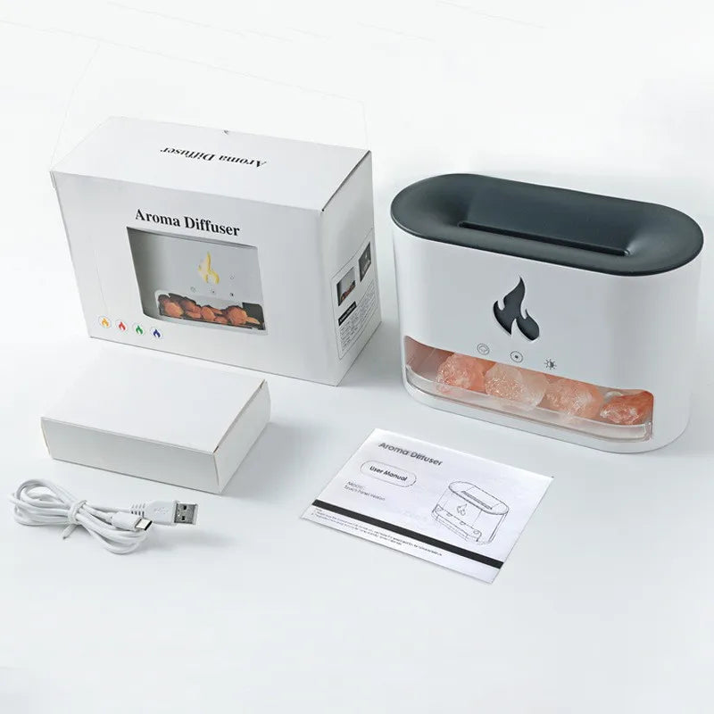 Oeny 2 In 1 Mini Humidifier Diffuser 250ml Himalayan Salt