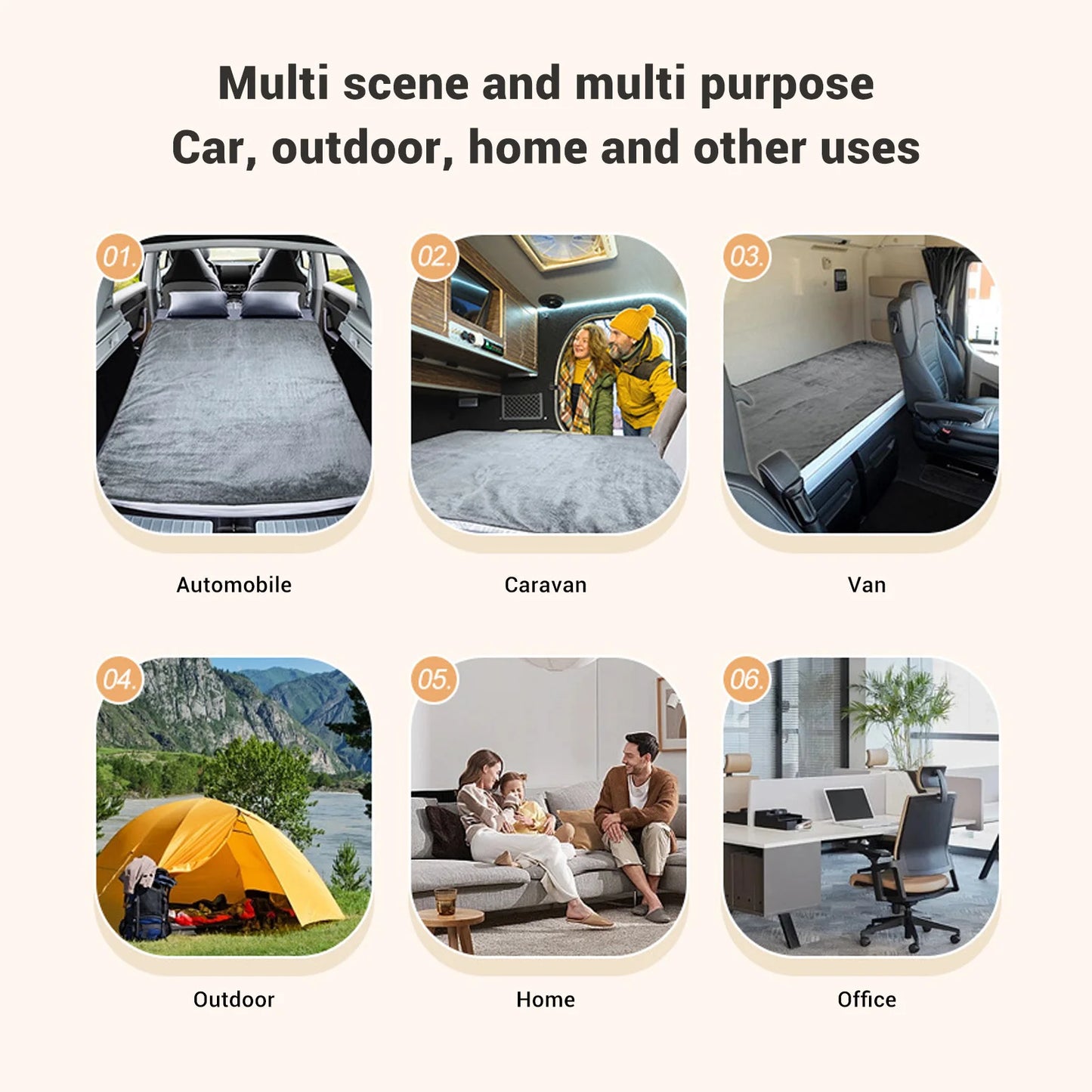 Aramox Car Heating Blanket 12V 48W Fast Warm Flannel