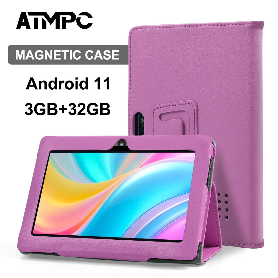 ATMPC Quad Core Tablet 3GB RAM 32GB ROM Magnetic Case