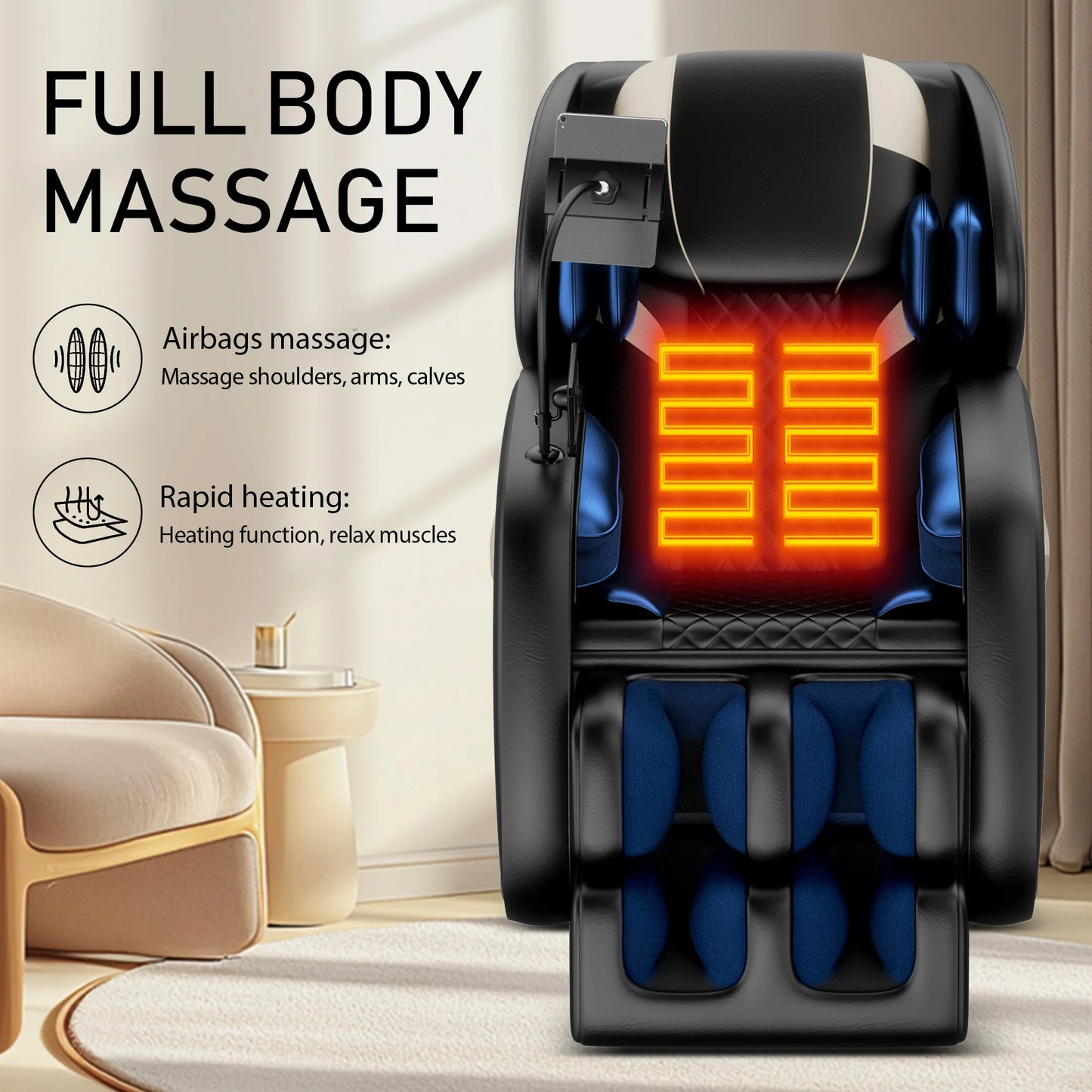 Zero Gravity Full Body Massage Chair With Heating Airbags