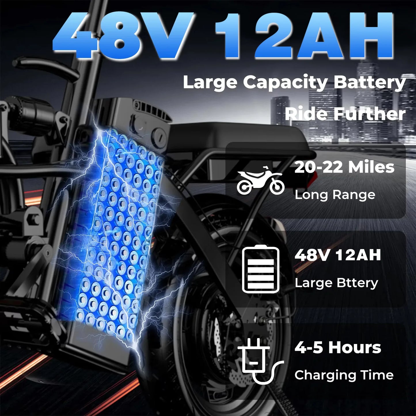 Lelekuai 500W Folding Electric Bike 48V Battery 14 Inch