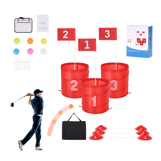 SucceBuy Three Six Nine Holes Backyard Golf Game For Family