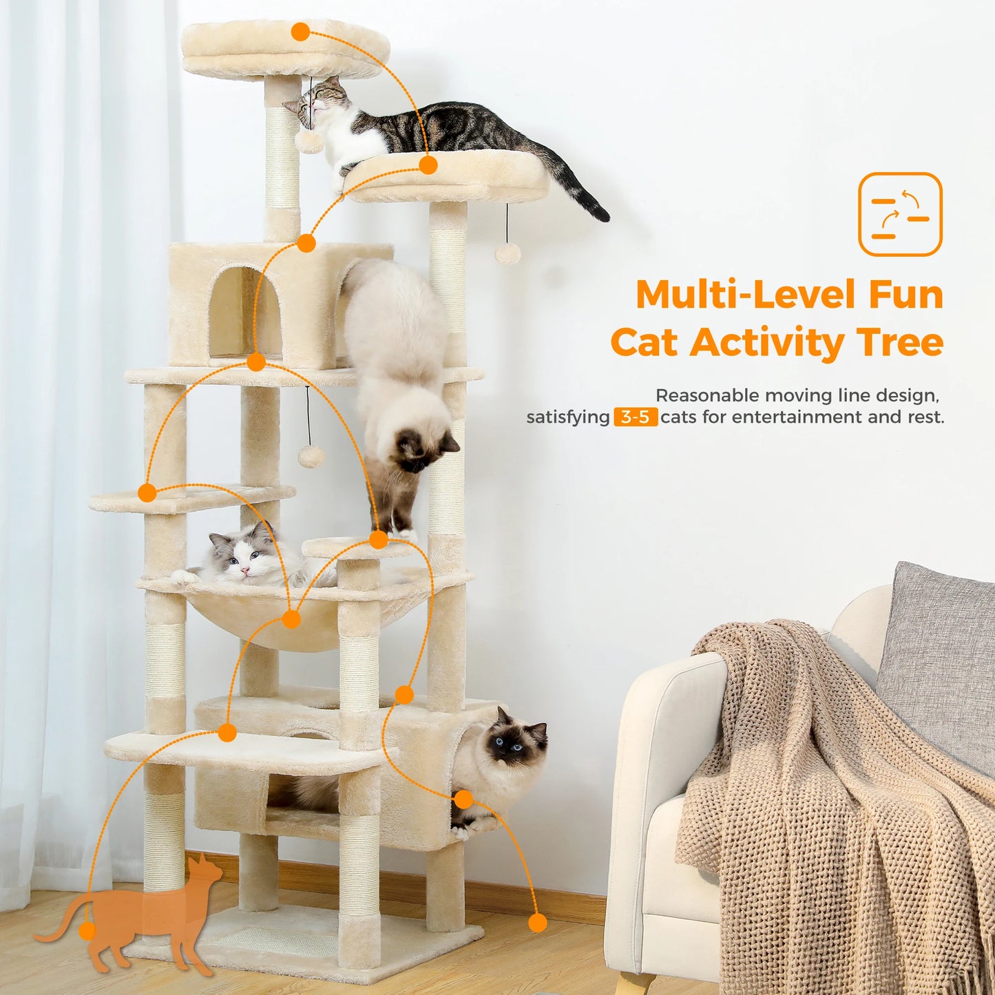 PAWZ Road Cat Tree And Tower For Cats Scratching Posts