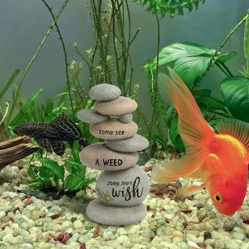 Hign-Concerned Resin Cairn Stones Zen Garden Decor Bundle