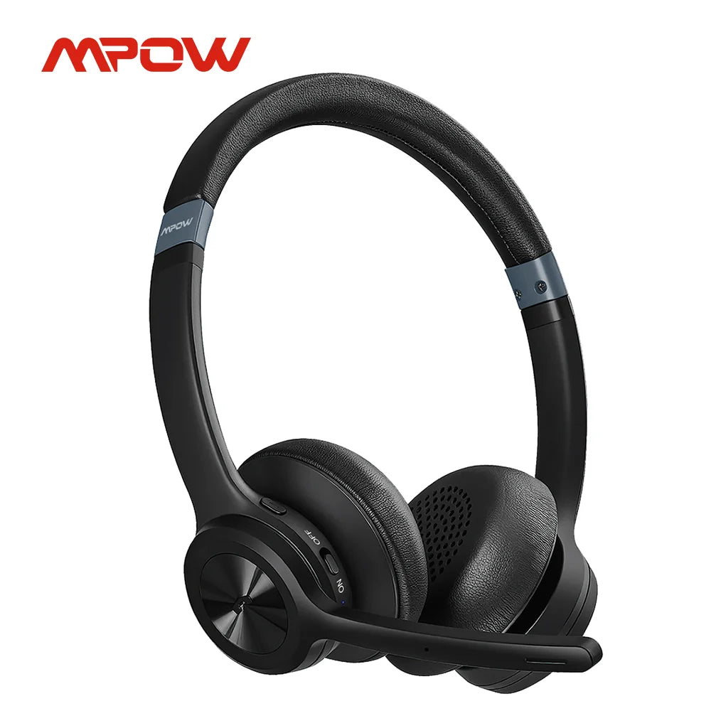 MPOW HC9 Bluetooth 5.3 Headset For Call Center Office