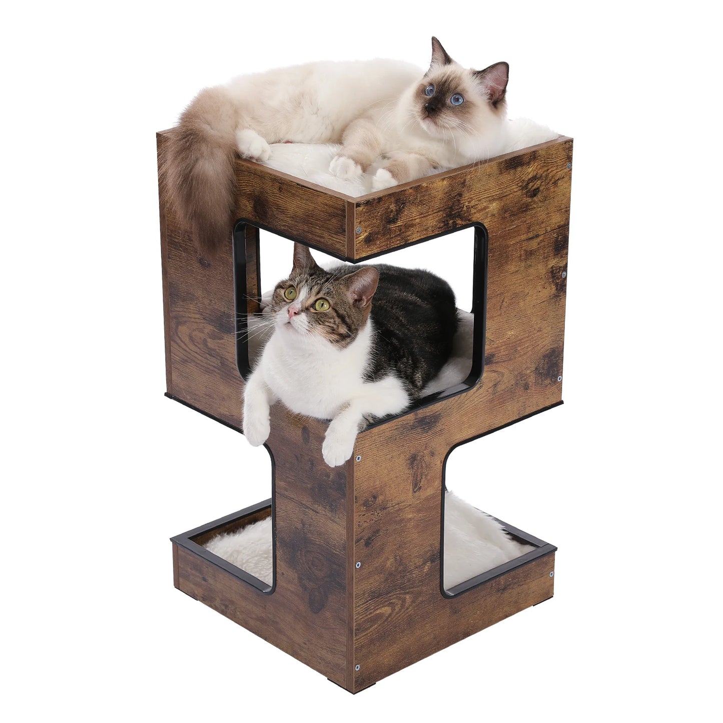 PAWZ Road Modern Cat Tree With Scratcher And House Pad