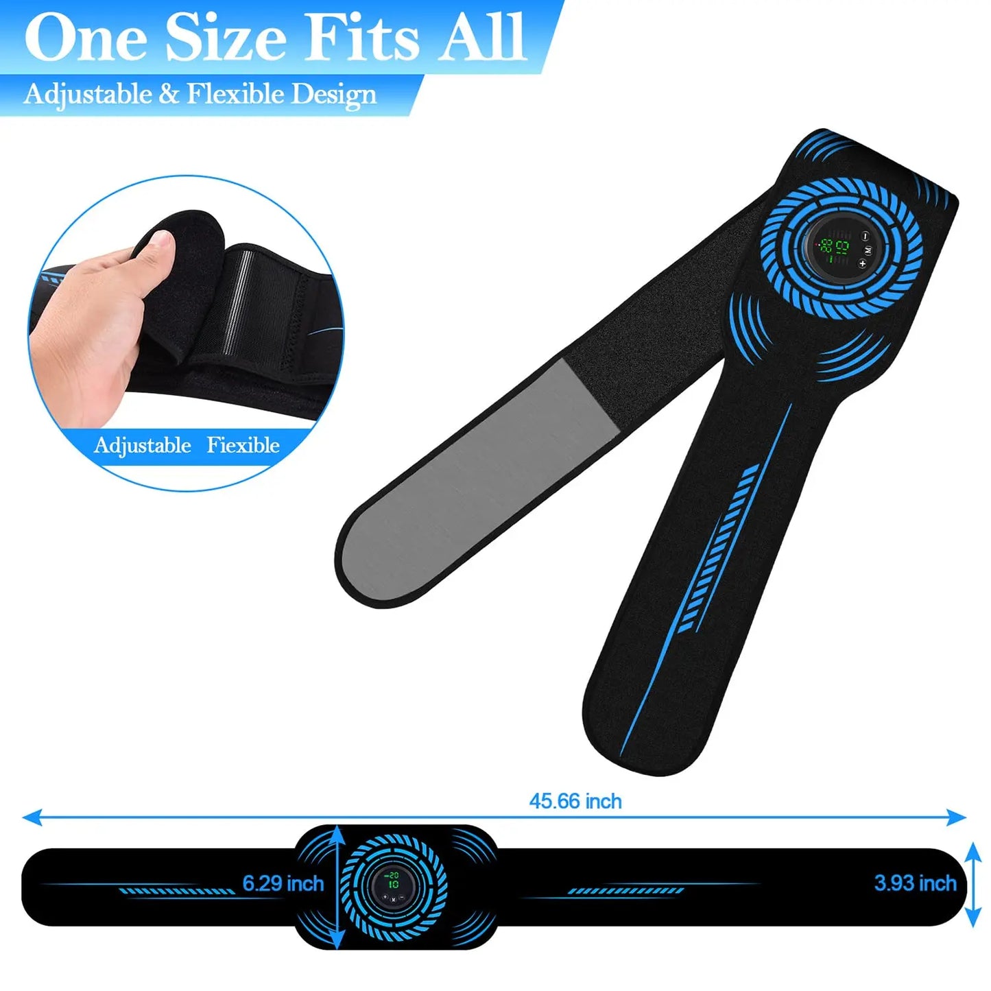 EMS Abdominal Toning Belt Muscle Stimulator USB Massager