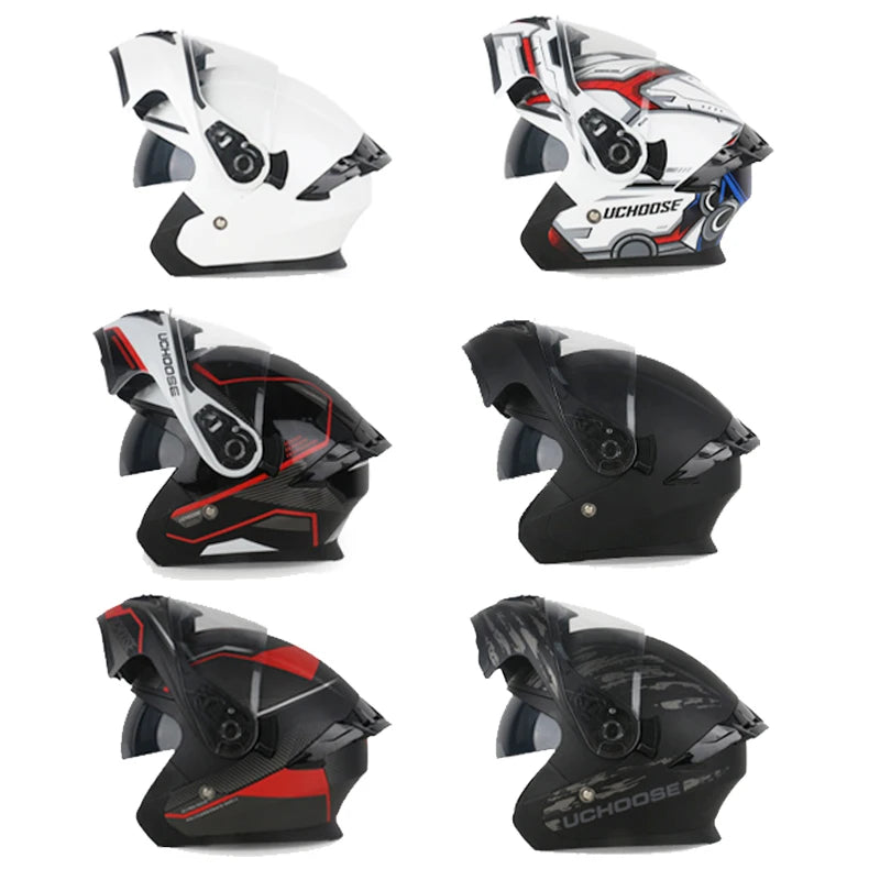 Uchoose DOT Modular Full Face Helmet With Flip Up Visor