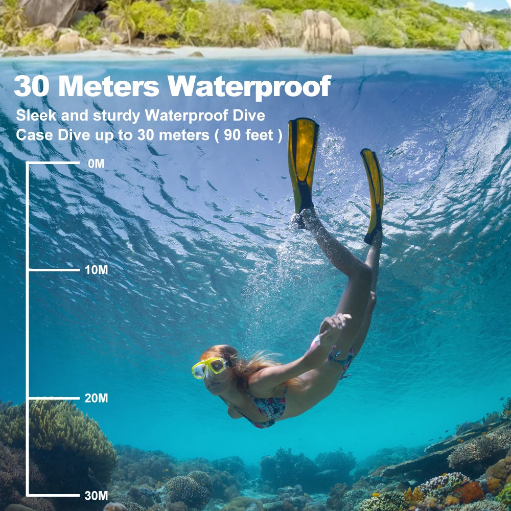 OURLIFE Action Camera 4K 30FPS Waterproof 30m DVR Pro