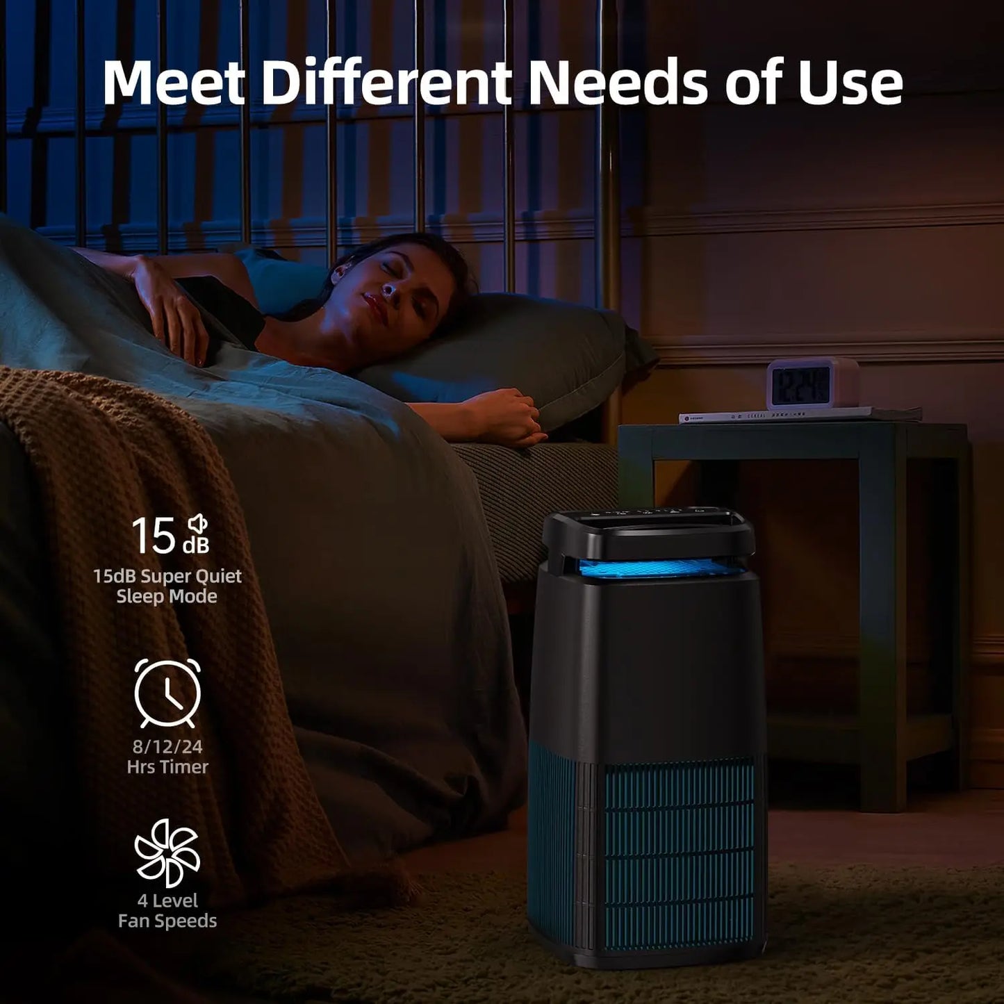 AROEVE H13 True HEPA Air Purifier Fragrance Sleep Timer