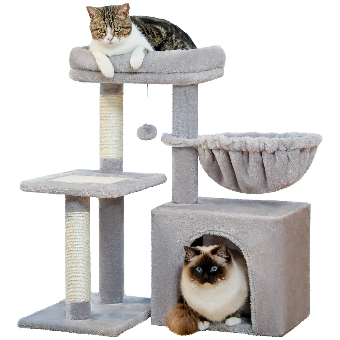 PAWZ Road 2in1 Cat Tree With Sisal Scratching Hammock