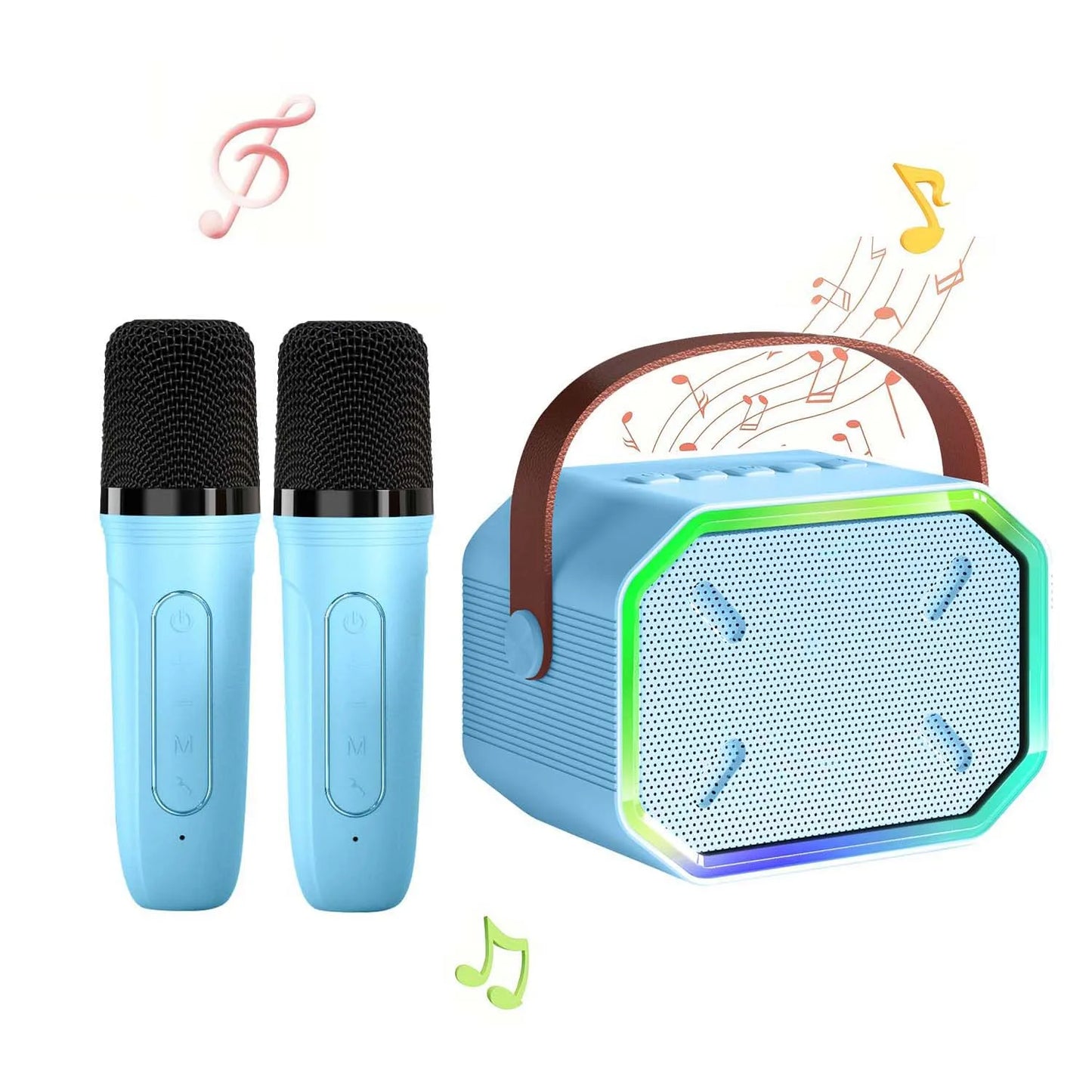 RIVGOTCN Kids Karaoke Machine Portable Bluetooth Speaker