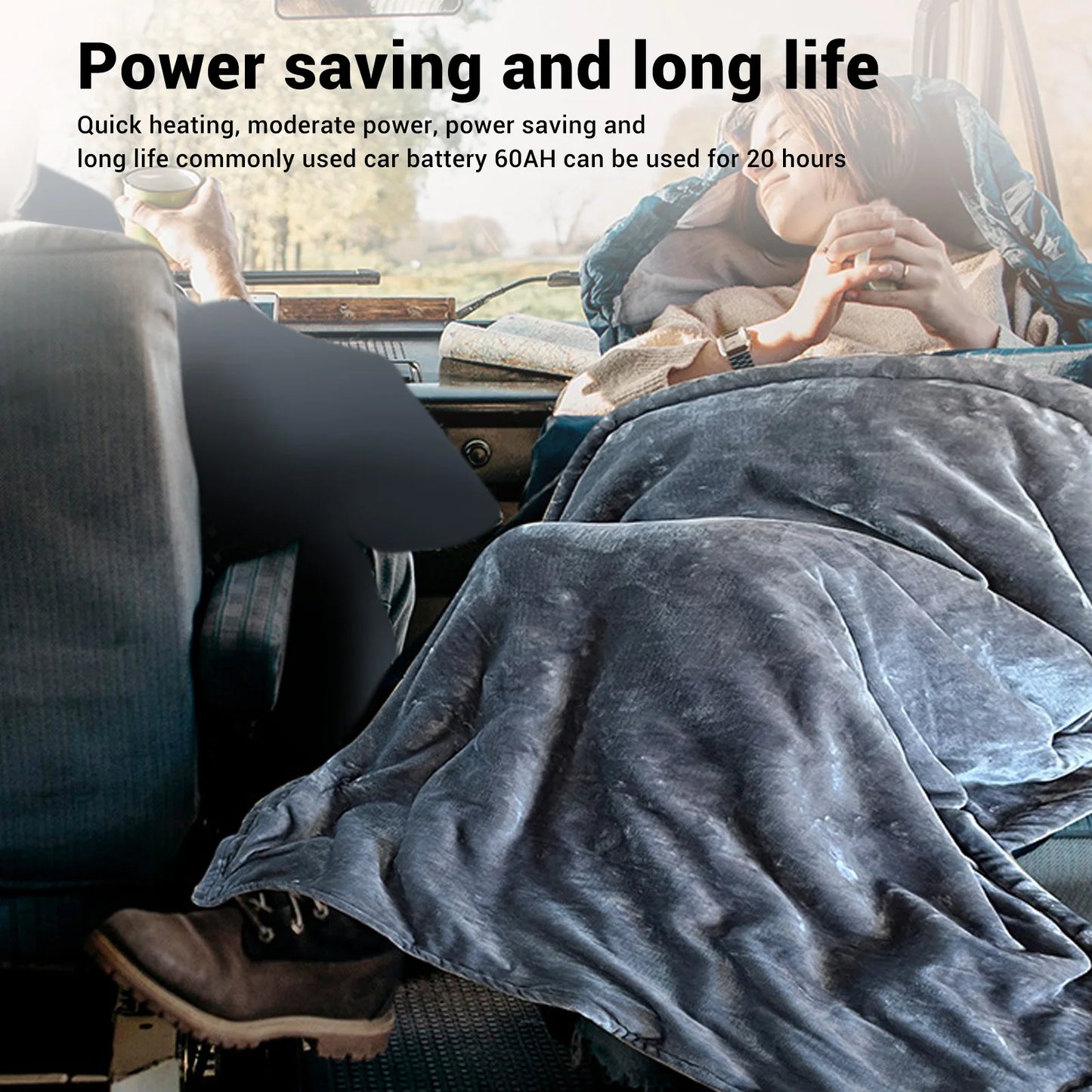 Car Electric Blanket 12V 48W Fast Heating Portable Compact