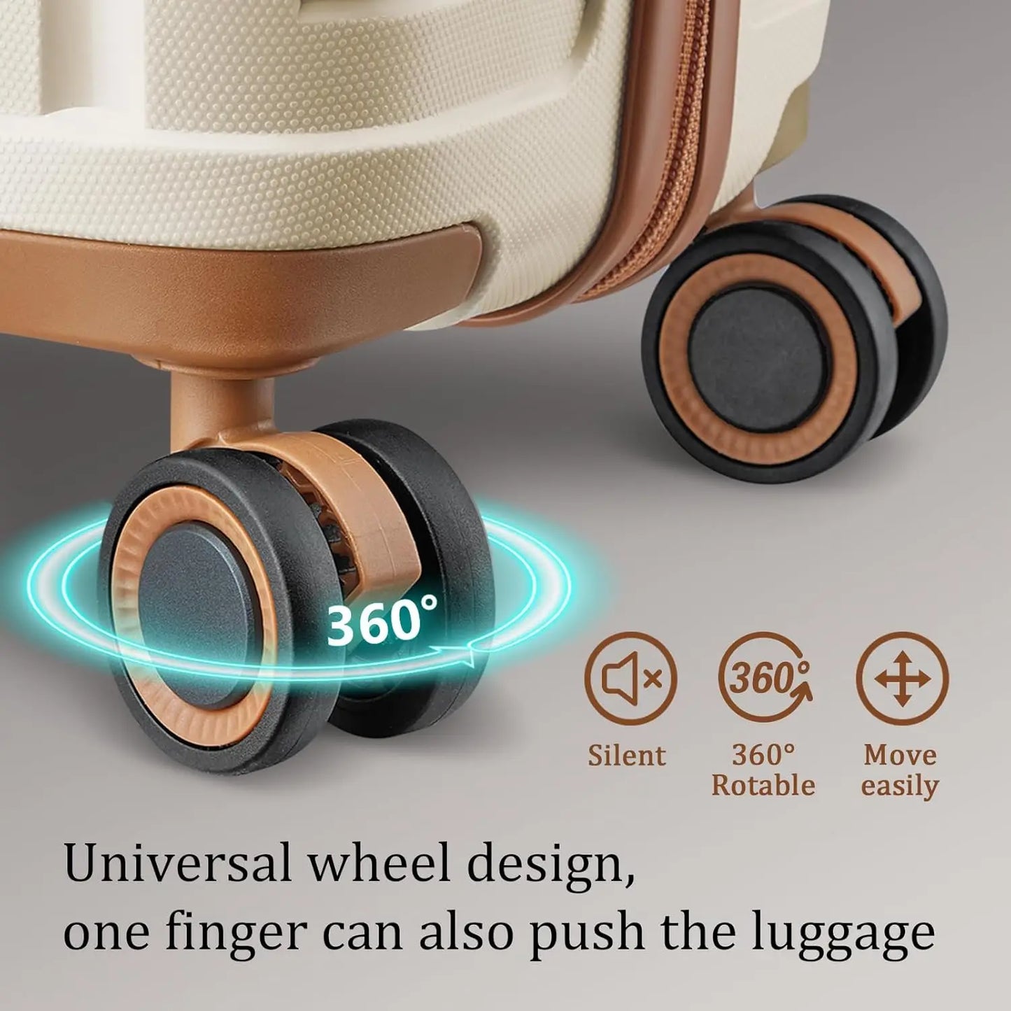 PP Hard Shell Luggage Sets With Duffel And TSA Lock