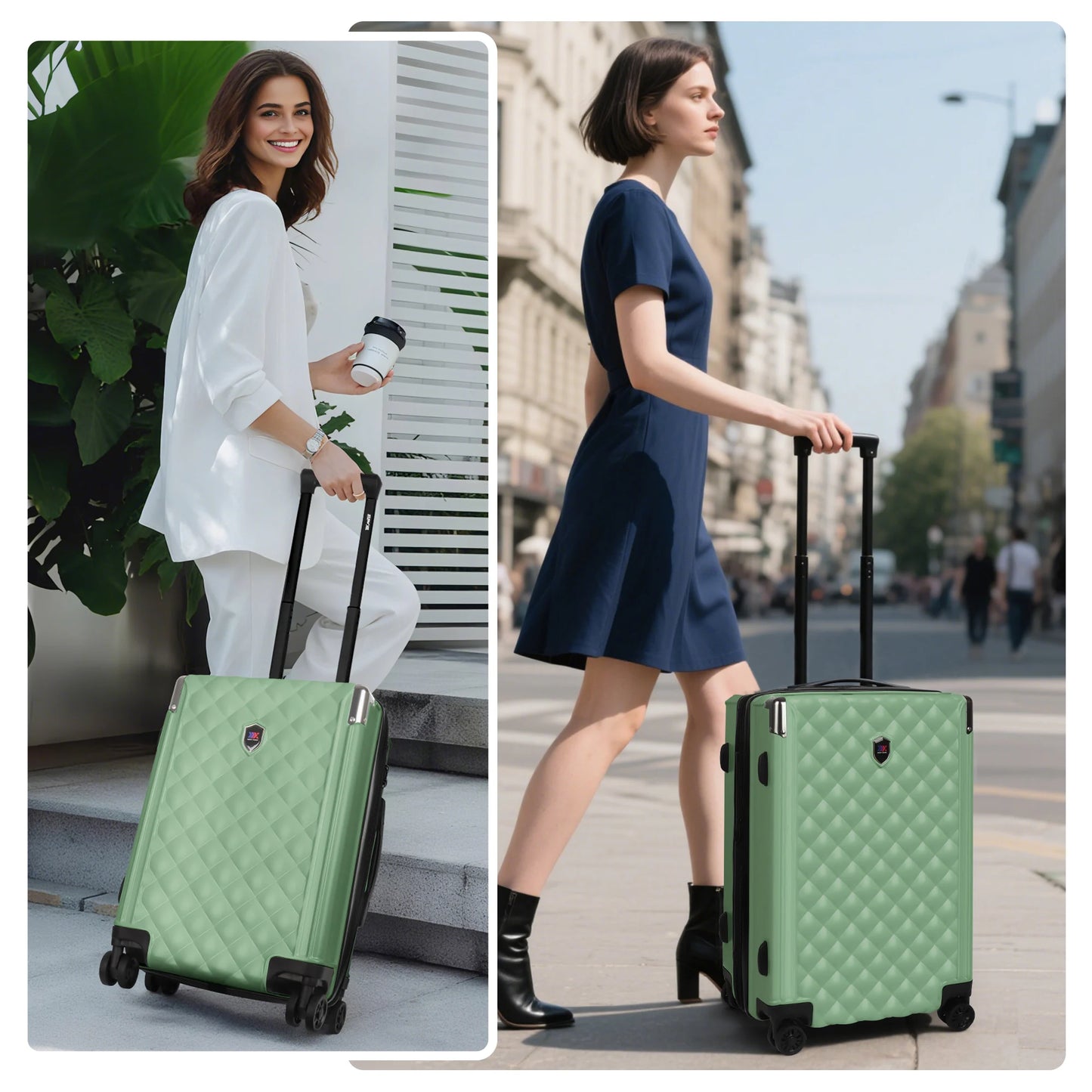 New York XPress PP Hard Shell Expandable Carry On Luggage