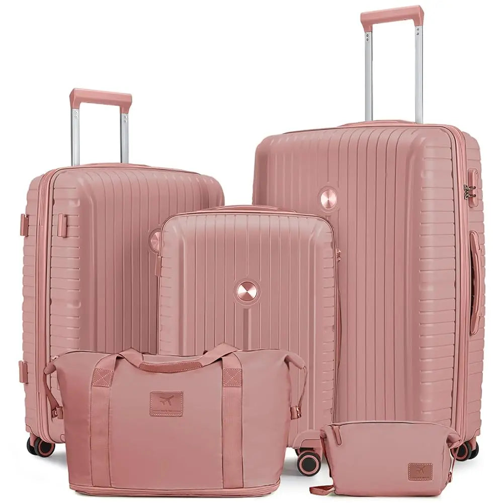 PP Hard Shell Luggage Sets With Duffel And TSA Lock