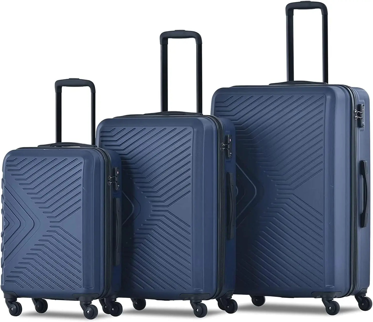 Travelhouse Luggage Set Three Piece Spinner TSA Lock