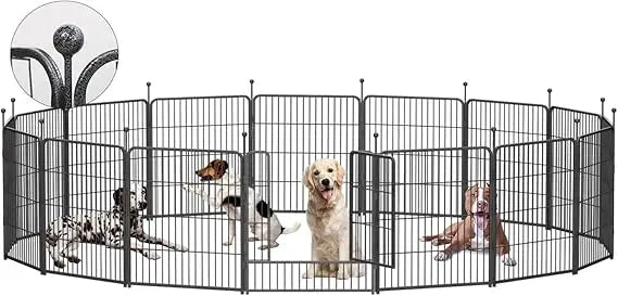 Heavy Duty Folding Anti Rust Dog Playpen 32 40 45 Inch