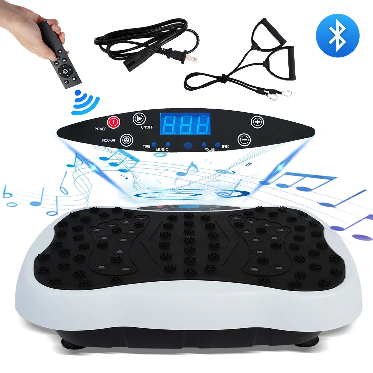 Vibration Plate Machine With Resistance Bands Remote