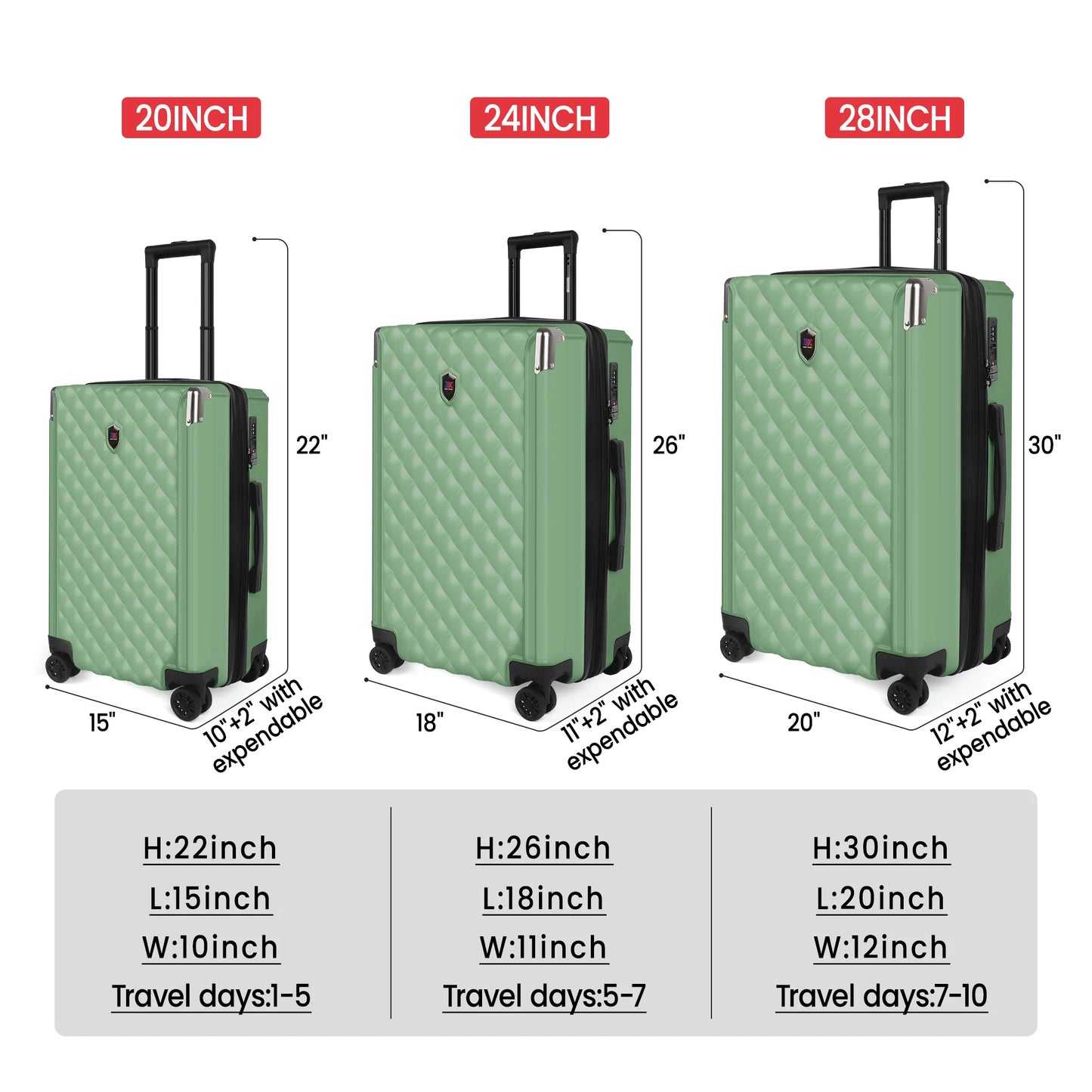 New York XPress PP Hard Shell Expandable Carry On Luggage