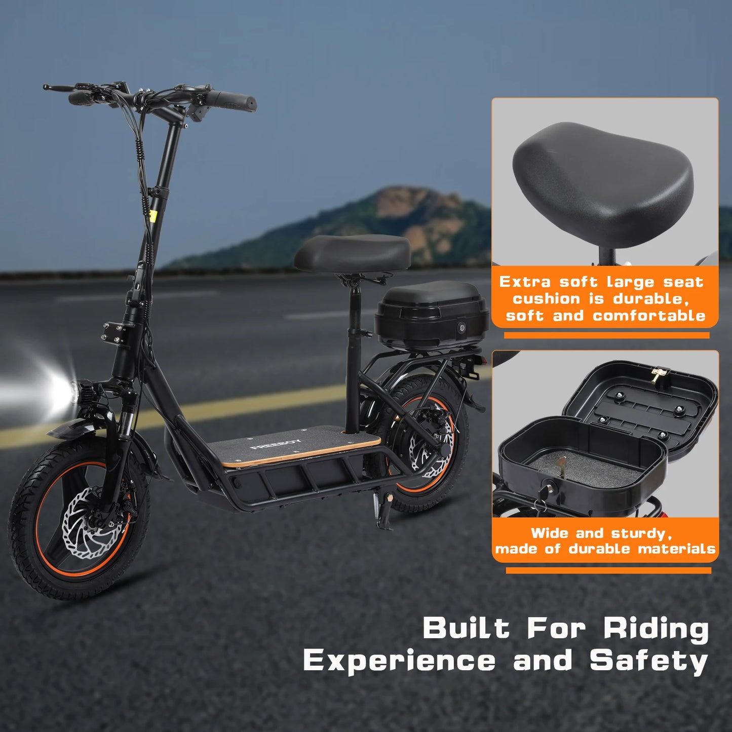 Freeboy Electric Scooter 750W 48V 50km Range For Adults