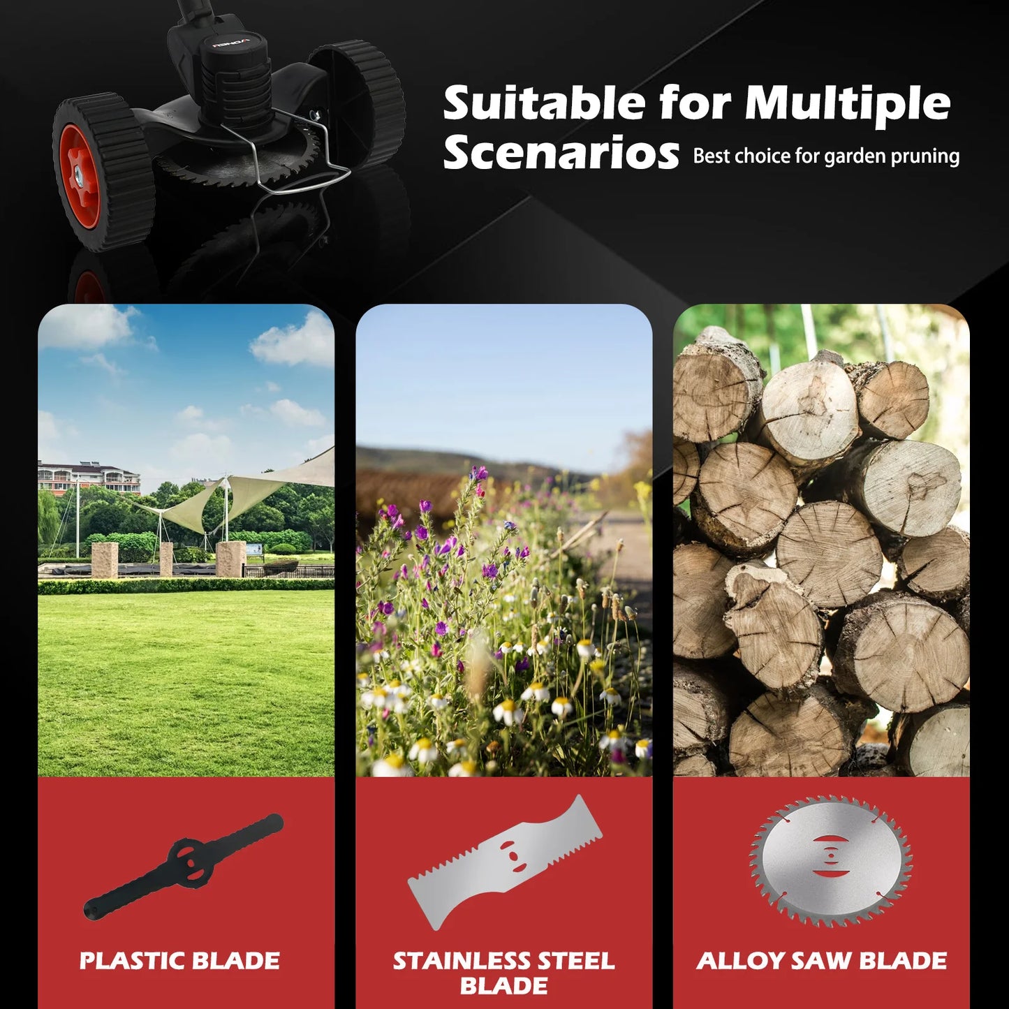 Hign Concerned Cordless Weed Wacker 21V Trimmer Lightweight