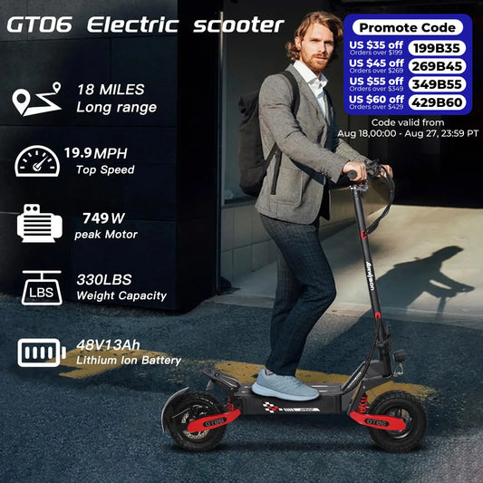 Lelekuaic Electric Scooter 28 Mile Range 1200W Power