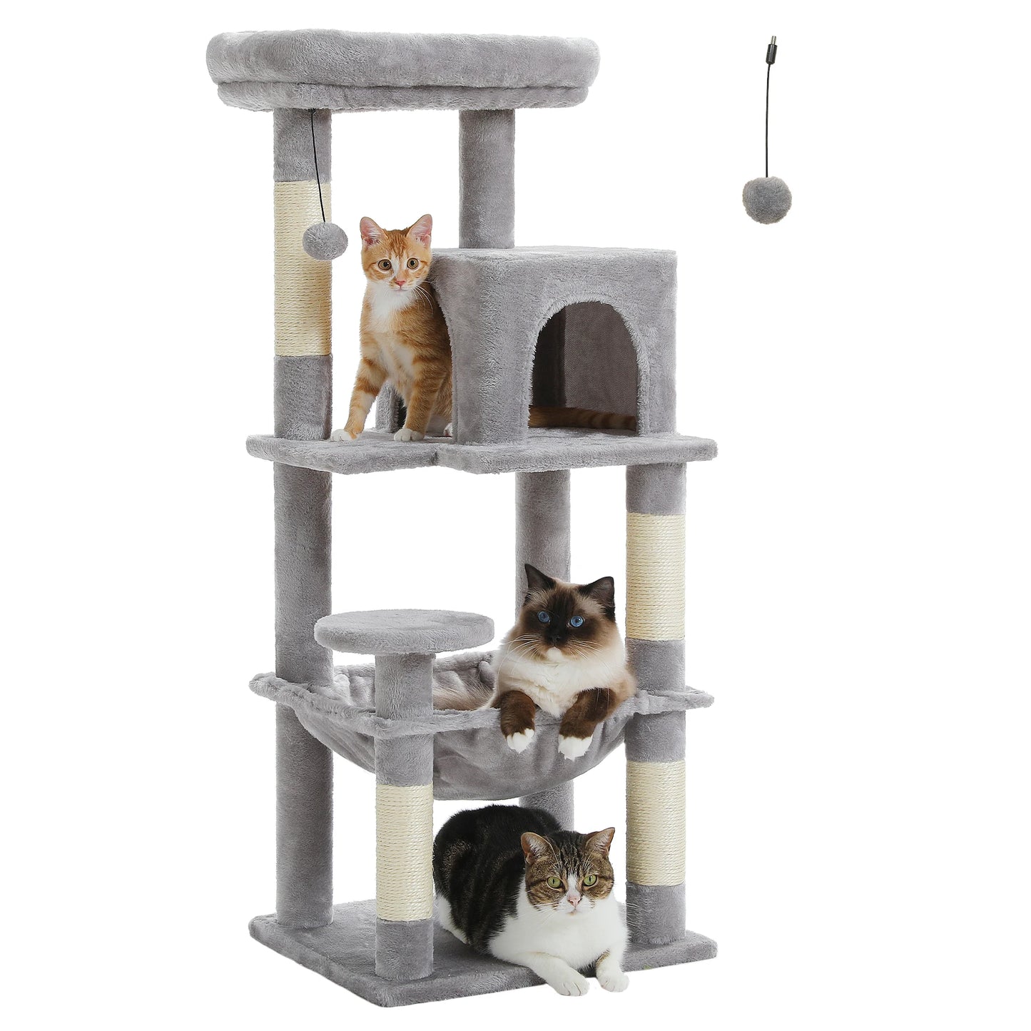 Pawz Road 4-Level Cat Tree With Sisal Scratching Posts