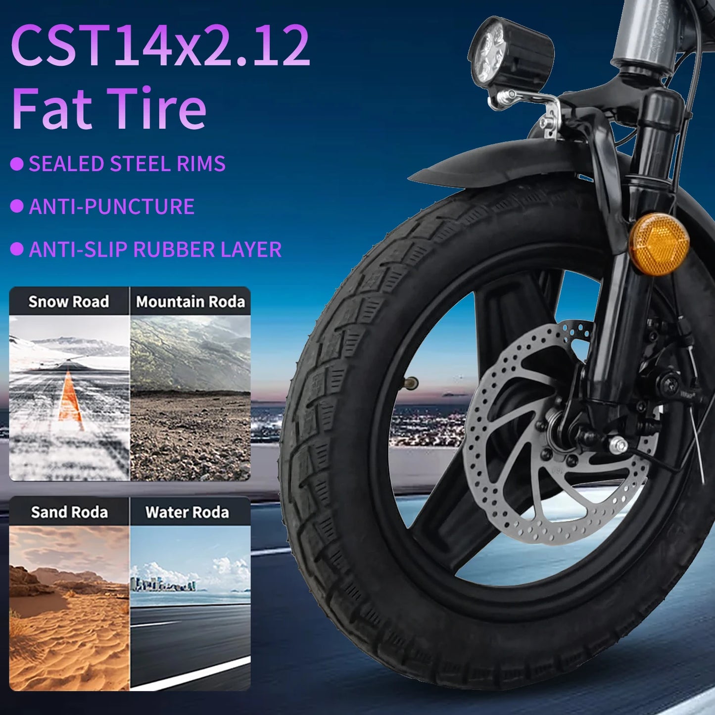 Electric Folding Bike for Adults with 600W Peak Motor