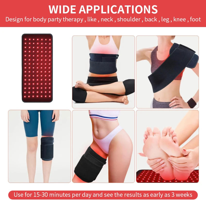 NoHign Red Light Therapy Pad For Pain Relief Wrap Strap