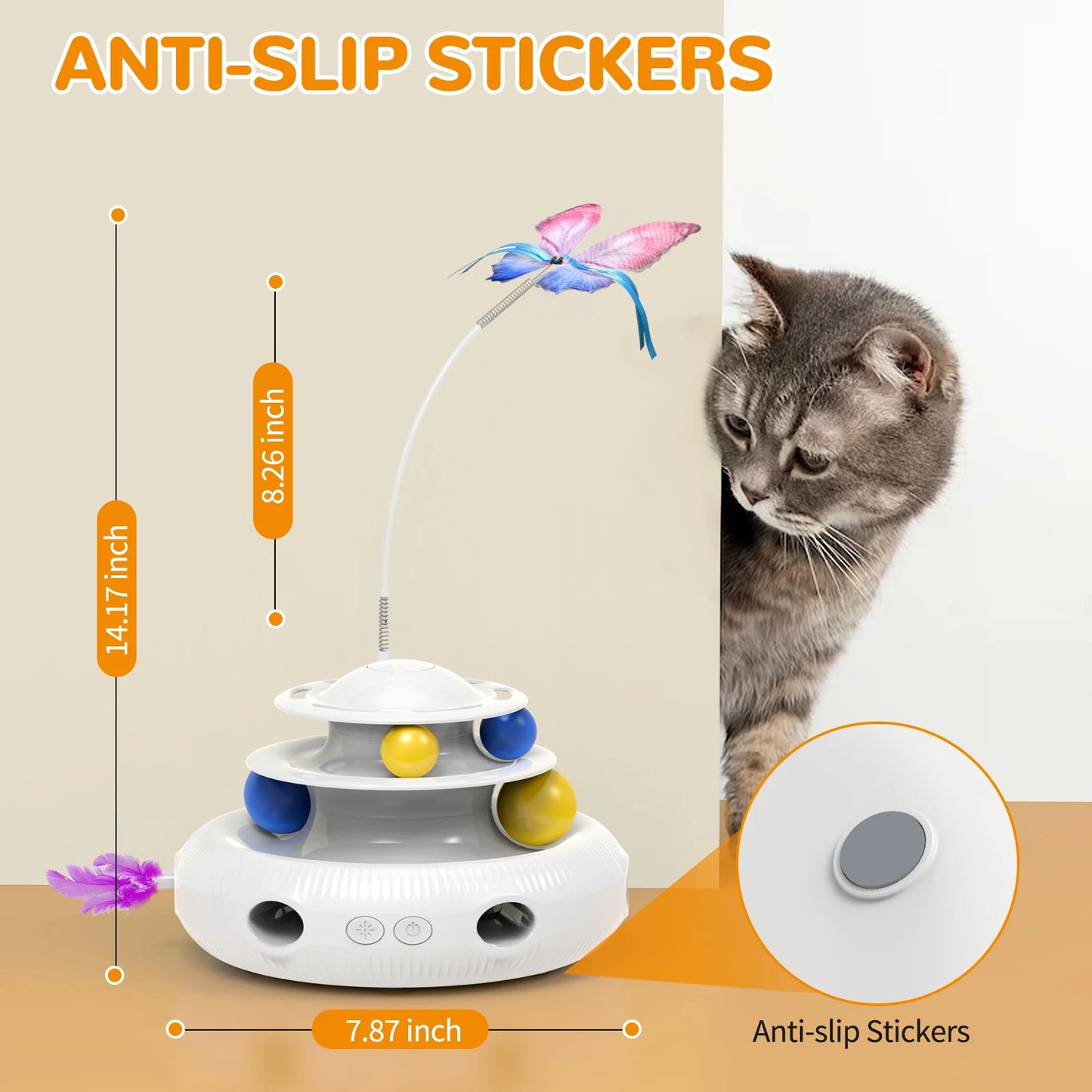 Chargeable Cat Laser Interactive Indoor Puzzle Toy Feather