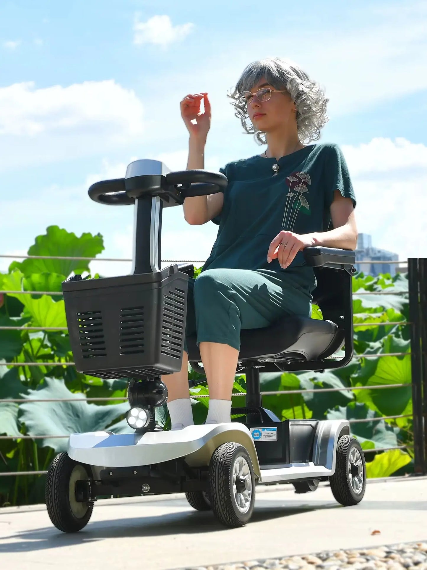 Folding Four Wheel Electric Mobility Scooter For Adults