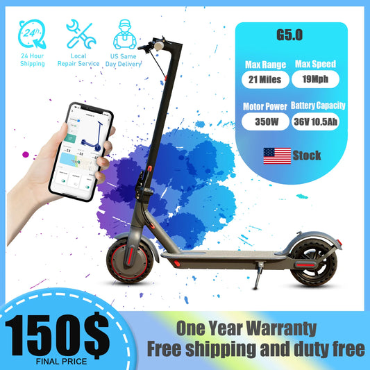 Electric Foldable Scooter 36V 21 Mile Range 19 MPH Urban