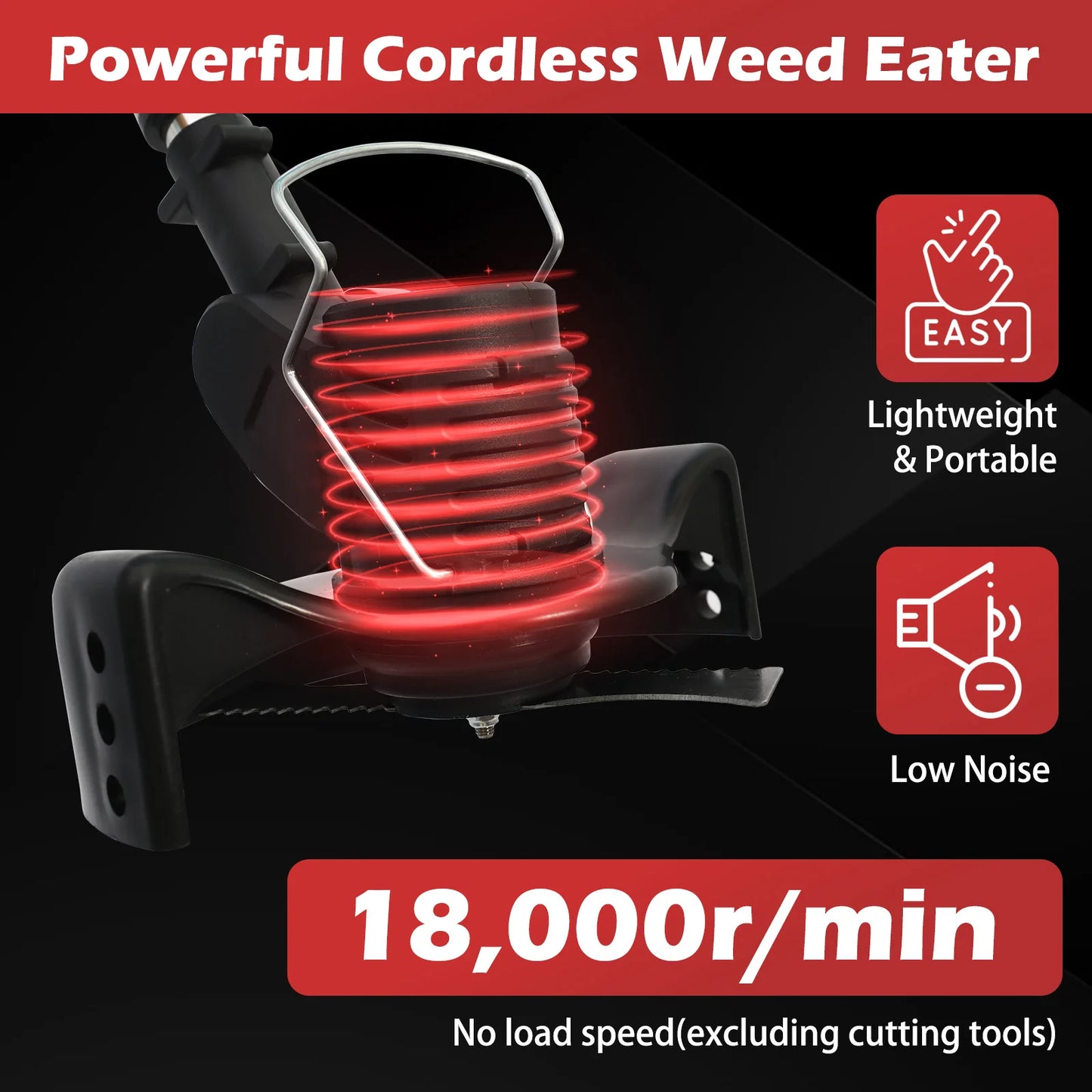 Hign Concerned Cordless Weed Wacker 21V Trimmer Lightweight