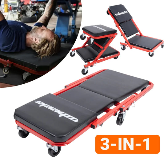 3 In 1 Rolling Mechanic Creeper Z Seat For Auto Repair